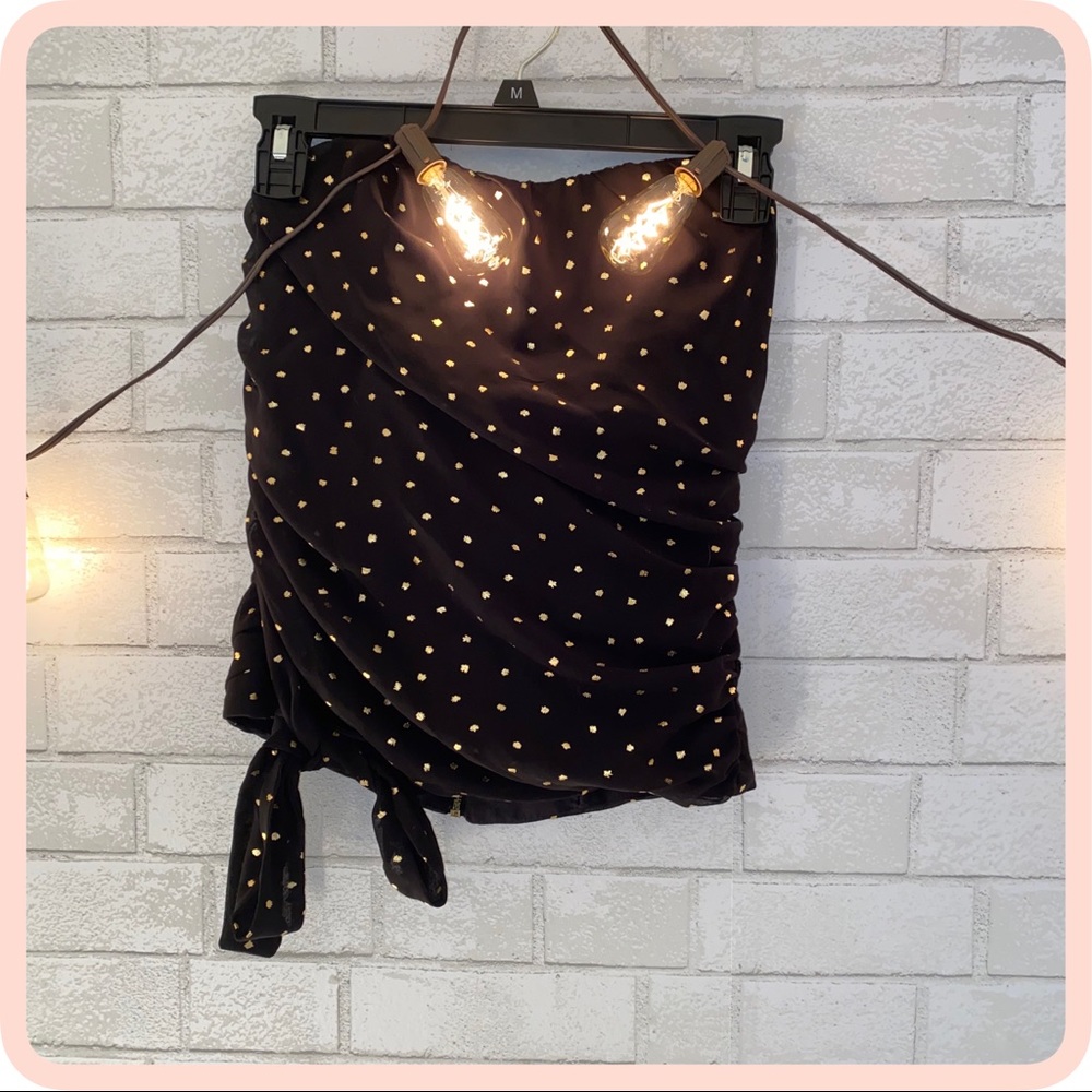 Black and gold formal tube top